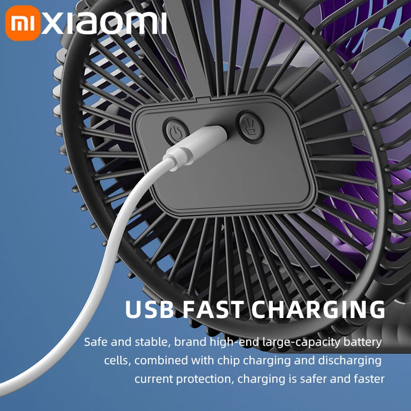 Xiaomi Multifunktionaler elektrischer Ventilatorzirkulator Drahtloser tragbarer leiser Ventilator für Zuhause Desktop-Wand-Deckenventilator Auto-Luftkühler