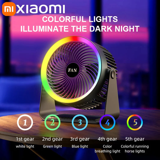 Xiaomi Multifunktionaler elektrischer Ventilatorzirkulator Drahtloser tragbarer leiser Ventilator für Zuhause Desktop-Wand-Deckenventilator Auto-Luftkühler 