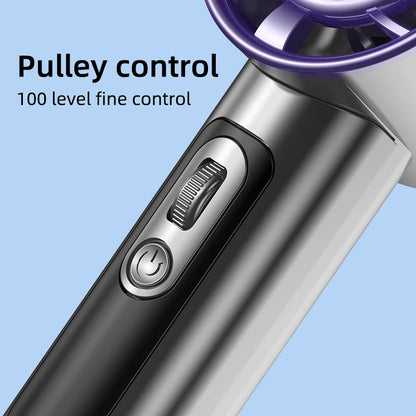 Tragbarer Handventilator von Xiaomi mit 100 einstellbaren Windgeschwindigkeiten und USB-Aufladung, tragbarer Mini-Turboventilator für den Außenbereich, langlebiger Hochgeschwindigkeitsventilator 