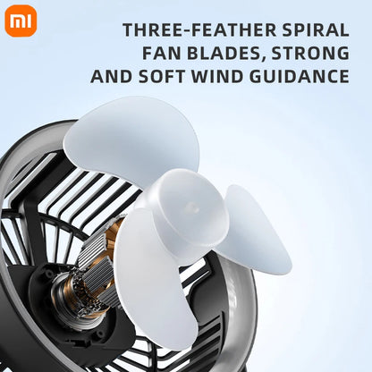 Xiaomi Multifunktionaler elektrischer Ventilatorzirkulator Drahtloser tragbarer leiser Ventilator für Zuhause Desktop-Wand-Deckenventilator Auto-Luftkühler 